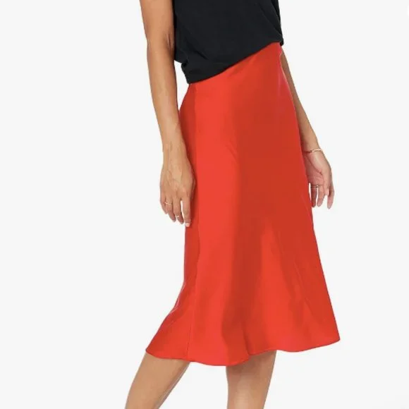 The Drop Women's Maya Silky Slip Skirt - Picture 1 of 7